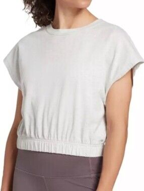 DSG Women's Light Heather Grey Dolman Sleeve Boxy Crop Top